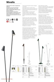 Redo 90713 - Lampada LED da esterno NIVALIS 2xLED/6,9W/230V 3000K 110 cm IP65 verde
