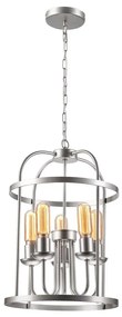 Lampadario a sospensione con catena CONSTANTINE 5xE27/60W/230V cromo