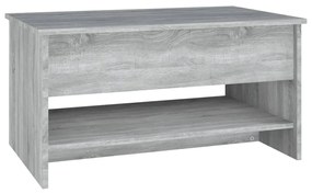 Tavolino da Salotto Grigio Sonoma 80x50x40 cm Legno Multistrato
