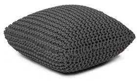 Pouf cuscino grigio in maglia - Bonami Essentials