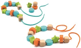 Perle in legno colorate - 24 perle