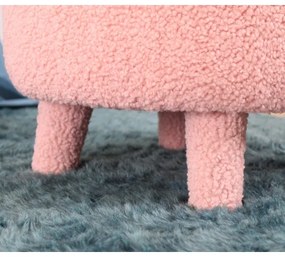 Poltroncina per bambini PIXI, Ø 46 cm, rosa