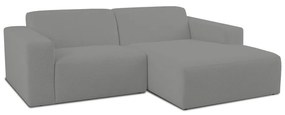 Divano angolare grigio in tessuto bouclé (angolo destro) Roxy - Scandic