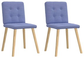 Sedie Da Pranzo 2 Pz Blu Jeans İn Tessuto /