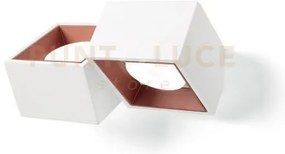 Nasso applique a parete 2 luci attacco gx53 biemissiva quadrata ram...