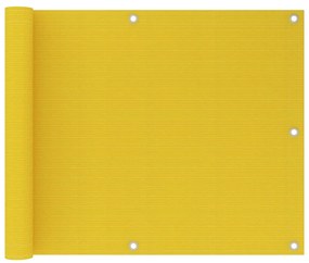 Paravento Da Balcone Giallo 75x600 Cm İn Hdpe /