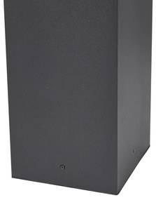 Lampada da terra moderna da esterno nera 80 cm con presa IP44 - Charlois