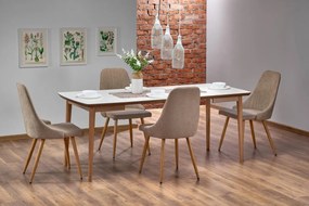 Tavolo allungabile Barret in mdf in bianco opaco - L90/190 x l80 x h75 cm