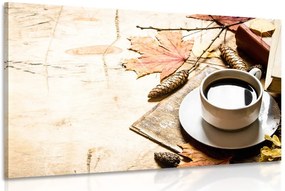 Quadro su tela – Tazza di caffè autunnale