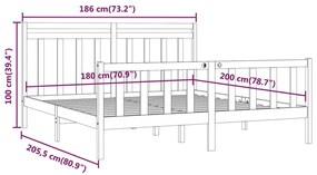 Giroletto in Legno Massello 180x200 cm Super King