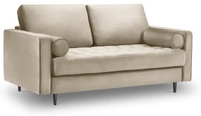 Divano in velluto beige, 174 cm Santo - Milo Casa