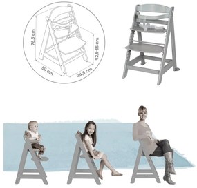 Seggiolone grigio tortora Miffy – Roba