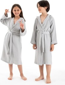 Accappatoio per bambini grigio in mussola 5-6 anni Muslin – Foutastic
