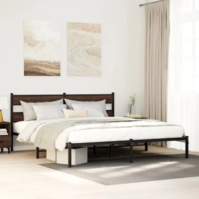 Giroletto Senza Materasso Con Testiera Rovere Marrone 190x200cm /