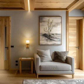 Brilagi - Applique NUBILA WOOD 1xE27/25W/230V quercia/marrone chiaro