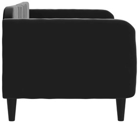 Letto da giorno nero 80x200 cm in velluto