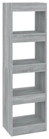 Libreria/divisorio grigio sonoma 40x30x135 cm