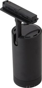 Faretto nero moderno per sistema a binario monofase con LED orientabile e inclinabile - Iconic Zoom