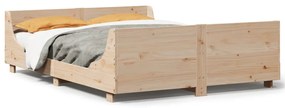 Letto Senza Materasso 160x200 Cm İn Legno Massello Di Pino /