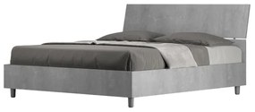 Letto con rete 160x190 testata inclinata cemento Demas