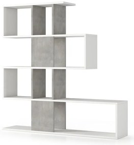 Libreria 5 ripiani Password bianco grigio L 145 x P 29 x H 145 cm bianco, portata per ripiano 15 kg