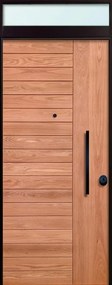 Porta blindata MASTER Maswood +30 L 90 x H 210 cm in legno rovere/bianco, apertura spingere a sinistra, falso telaio incluso