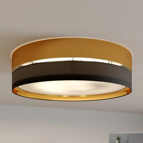 TK Lighting Plafoniera Hilton, nero/oro, Ø 60 cm