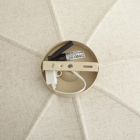 Plafoniera Japandi in tessuto beige 70 cm - Haru