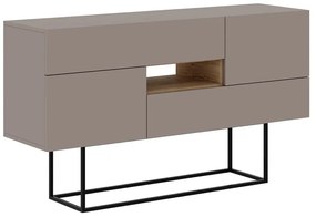 Cassettiera bassa grigio-beige 145x82 cm Titan - Marckeric