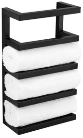 WENKO 25780100 - Portasciugamani FONDIRO 24x42 cm nero