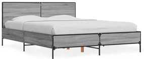 Giroletto Grigio Sonoma 140x190 Cm İn Legno Multistrato Metallo /
