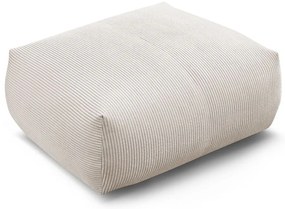 Poggiapiedi color crema con rivestimento in velluto a coste Voltaire – Bobochic Paris