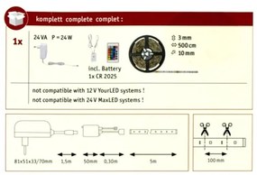 Paulmann 78978 - Striscia LED RGB/20W dimmerabile SIMPLED 5m 230V + TC