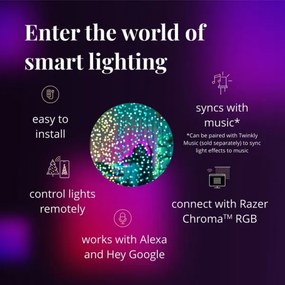 Twinkly TWW210SPP-TEU - LED RGB Tenda natalizia per esterni 210xLED 6,1m IP44 Wi-Fi