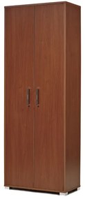 Scarpiera multiuso in legno a 2 ante e ripiani interni H189 NOCE
