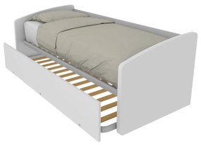 600 - Divano letto sagomato singolo 80x190 con secondo letto estraibile