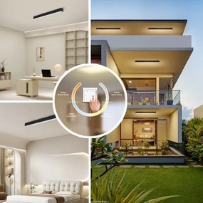 Immax NEO 07255L - Luce LED dimmerabile LUNGO 20W/230V Wi-Fi Tuya nero + +TC