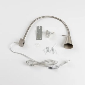 Lampada LED con clip 1xGU10/4,7W/230V cromo satinato