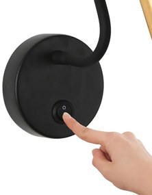 Brilagi - LED Lampada flessibile da muro MAYA LED/3W/230V 4000K nero/oro