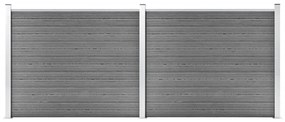 Set Pannello Di Recinzione İn Wpc 353x146 Cm Grigio /