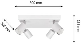 LED Luce Spot a LED TUNE 4xGU10/4,8W/230V bianco