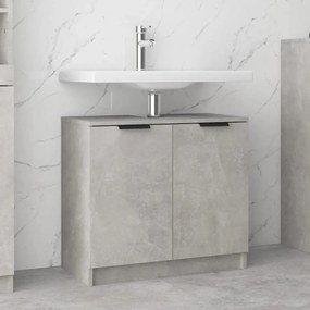 Mobile Bagno Grigio Cemento 64,5x33,5x59cm İn Legno Multistrato /