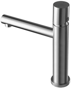Miscelatore lavabo satinato senza leva in acciaio inox Gemini