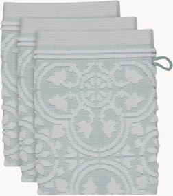 Set di 3 panni viso in cotone jacquard Tile de Pip