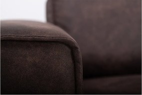 Divano marrone con rivestimento in finta pelle 164 cm Copenhagen – Scandic