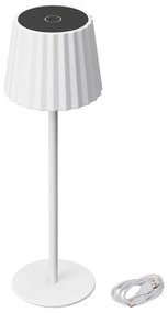 Lampada da Tavolo Ricaricabile 2.2W, IP54 CCT Dimmerabile - Bianco Rigato Colore del corpo Bianco