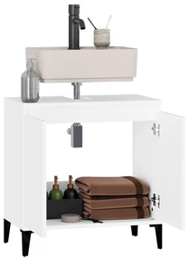 Mobile lavabo bianco 58x33x60 cm in legno multistrato