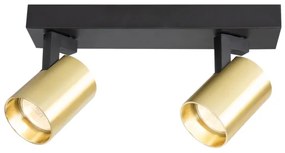 Faretto VOLF 2xGU10/10W/230V oro/nero