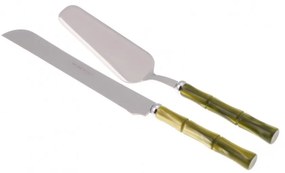 Bamboo Set 2Pz Posate per Dolce (Pala Torta e Coltello Torta) -