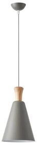 Lampadario a sospensione con filo 1xE27/15W/230V grigio diametro 20 cm